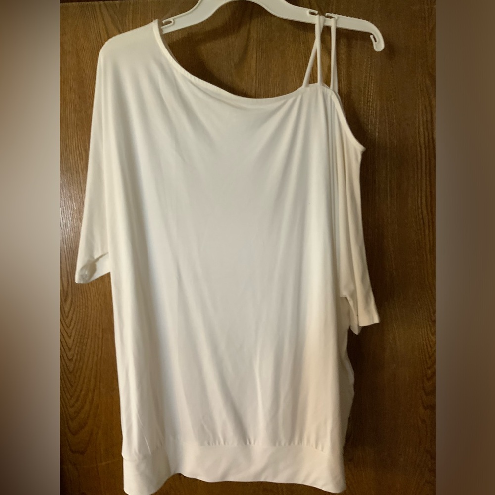 CBRAND Off the Shoulder Cream color soft Top